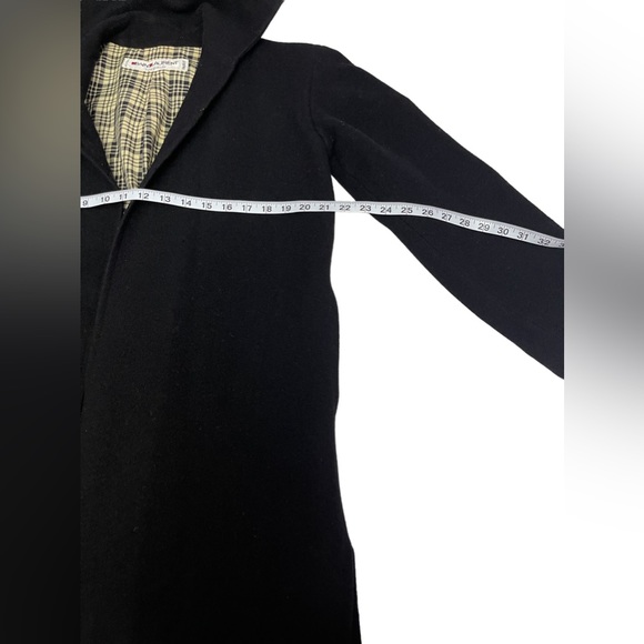 Vintage Saint Laurent Rive Gauche Paris Women’s Black Pure Cashmere Coat Size 34 - Picture 5 of 10
